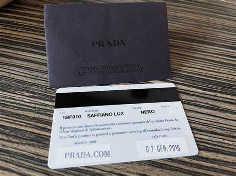 prada replica|prada authentication card.